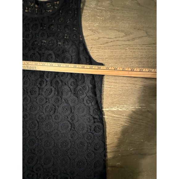 Nanette Lepore Black Lace Sleeveless Top Whimsy Goth Quiet Luxury Minimalist - Picture 5 of 8